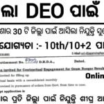 Odisha Data Entry Operator (DEO) Recruitment 2025 ! 10th, 12th Pass Apply Online Now